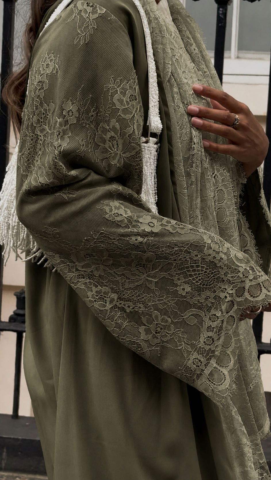 REÏWAH Anaïs abaya in khaki
